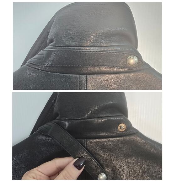 Tom Ford Lambskin Double Breasted Leather Peacoat Jacket Black Italian 48 - Picture 12 of 13